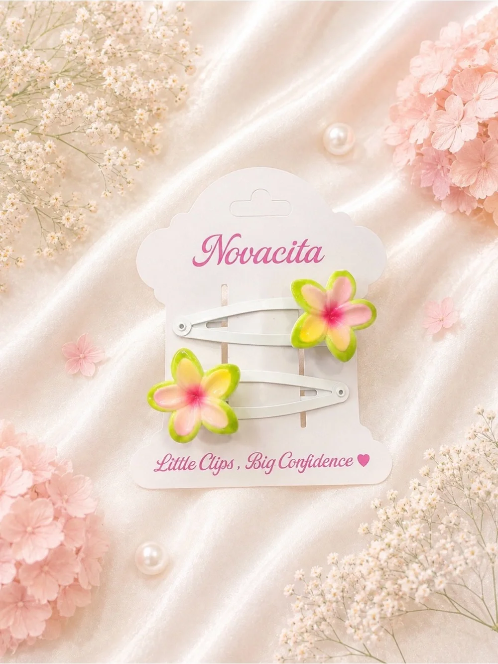 Novacita Flower Snap Hair Clips- Set